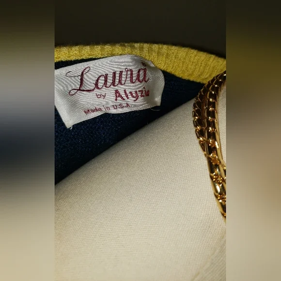 Vintage Navy Women's Sweater And Skirt - Picture 2 of 10